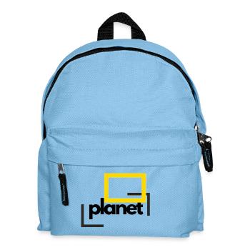Abstrakter geometrischer Minimalismus - Kinder Rucksack - Hellblau - Vorne