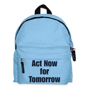 Handlungsmotiv für morgen - Kinder Rucksack - Hellblau - Vorne