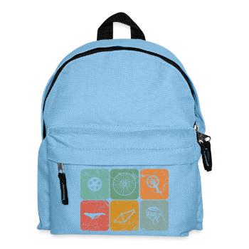 Biking Cycling Vintage Bicycle Parts Cyclist Gifts - Kinder Rucksack - Hellblau - Vorne