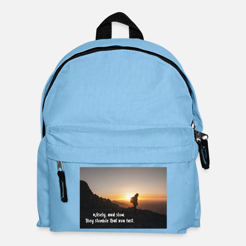 Wisely and slow: They stumble that run fast - Kids' Backpack - light blue