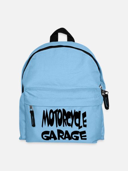Motorrad - Kinder Rucksack - Hellblau