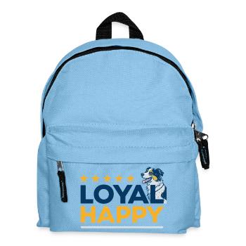 Chien Loyal Heureux Logo - Sac à dos Enfant - bleu clair - Devant