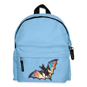 Stilisierte Regenbogenfledermaus - Kinder Rucksack - Hellblau - Vorne