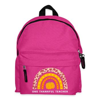 Thanksgiving Lehrerin Lehrer - Kinder Rucksack - Fuchsia - Vorne