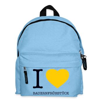 I love farmer's breakfast - Kids' Backpack - light blue - Front