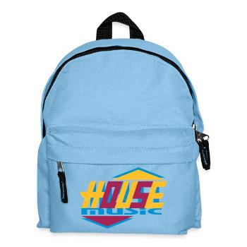 Design typographique stylé de house music - Sac à dos Enfant - bleu clair - Devant