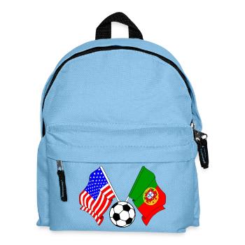 Fußball Portugal gegen USA - Kinder Rucksack - Hellblau - Vorne