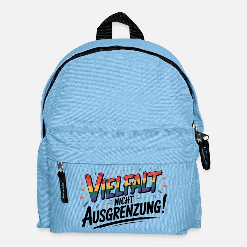 Vielfalt statt Ausgrenzung - Cool Pride Logo - Kinder Rucksack - Hellblau