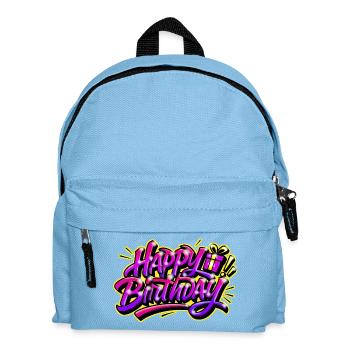 HAPPY BIRTHDAY GESCHENK PRINT GRAFF - Kinder Rucksack - Hellblau - Vorne
