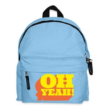 Oh Yeah! Positiver Statement-Spruch im Retro-Look - Sac à dos Enfant - bleu clair - Devant