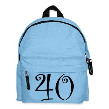 40. 40 YEARS. 40th ANNIVERSARY. 40 YEARS ANNIVERSARY. - Kids' Backpack - light blue - Front