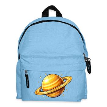 Saturn with glowing rings - Kids' Backpack - light blue - Front