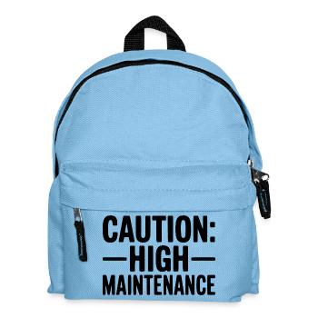 Vorsicht: Hoher Pflegeaufwand - Kinder Rucksack - Hellblau - Vorne