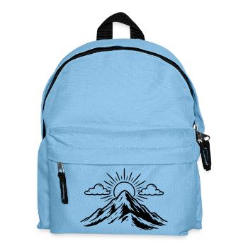 Icône du paysage naturel des montagnes - Sac à dos Enfant - bleu clair - Devant