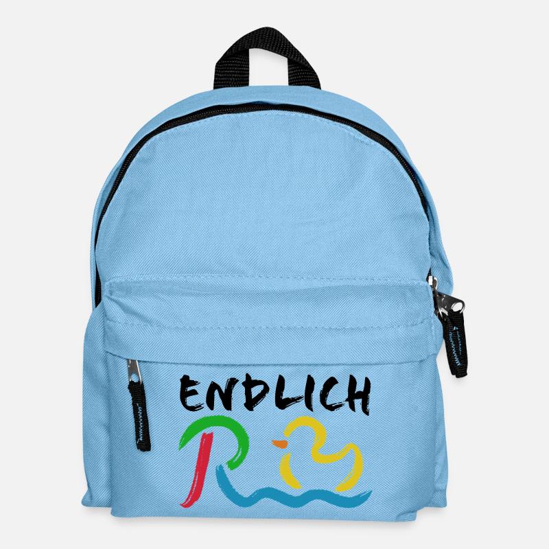 Endlich Rente - Ruhestand - Pension - Kinder Rucksack - Hellblau