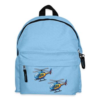 Helikopter Cartoon - Kinder Rucksack - Hellblau - Vorne