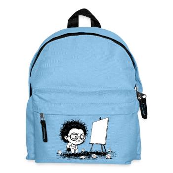 Künstler Creative Blocking Empty Canvas Manga - Kinder Rucksack - Hellblau - Vorne