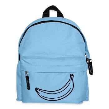 Banane minimal Geschenk minimalistisch schwarz - Kinder Rucksack - Hellblau - Vorne