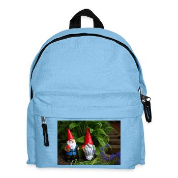 Garden gnomes in the bed - Kids' Backpack - light blue - Front