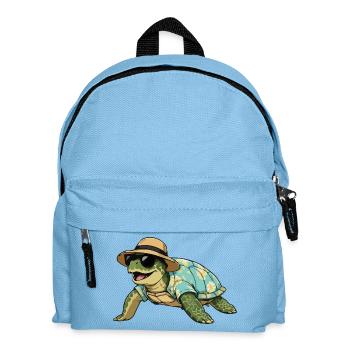 Turtle in tropical look - Kids' Backpack - light blue - Front