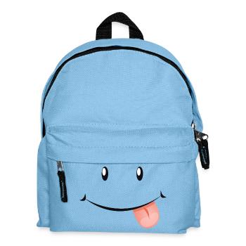 Laughing face with tongue outstretched. - Kids' Backpack - light blue - Front