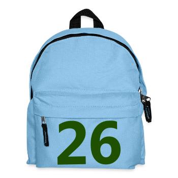 Zahl 26 - Kinder Rucksack - Hellblau - Vorne