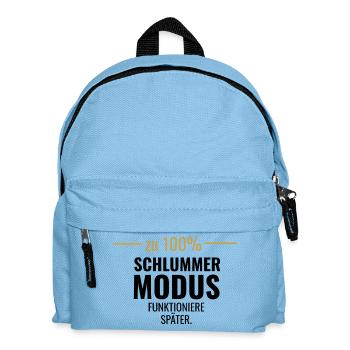 Schlummermodus zu 100% Funktioniere später - Kinder Rucksack - Hellblau - Vorne