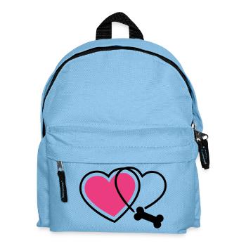  Pfotenabdruck Liebe Hund Knochen Hundemama - Kinder Rucksack - Hellblau - Vorne