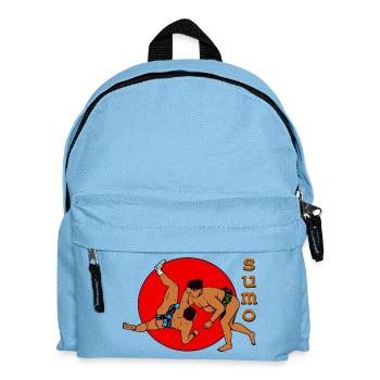 Sumo Duo in Red Circle - Kids' Backpack - light blue - Front