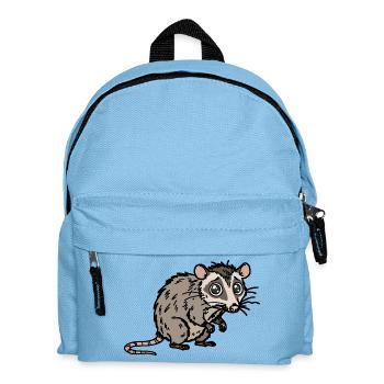 Cute, hand-drawn possum design - Kids' Backpack - light blue - Front