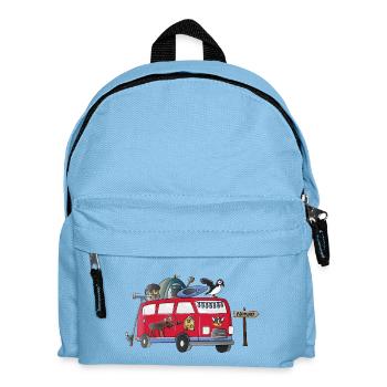 Vacances en camping en vanlife avec motif de camping-campeur en Norvège - Sac à dos Enfant - bleu clair - Devant