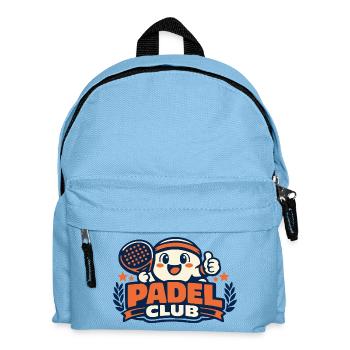Mascotte du club de padel comique - Sac à dos Enfant - bleu clair - Devant