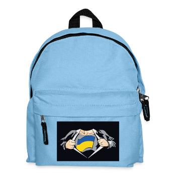 Ukraine Super Hero Ukraine Flag - Kids' Backpack - light blue - Front