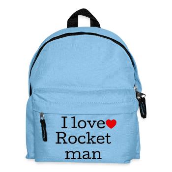 I Love Rock Music Typography - Kids' Backpack - light blue - Front