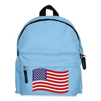 Flagge der Vereinigten Staaten - Kinder Rucksack - Hellblau - Vorne