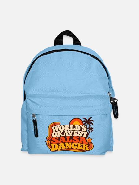 Worlds Okayest Salsa Dancer - Kinder Rucksack - Hellblau