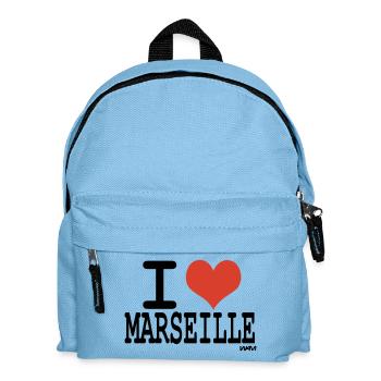 i love marseille - Kinder Rucksack - Hellblau - Vorne