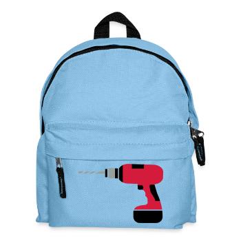 Akkubohrer - Kinder Rucksack - Hellblau - Vorne