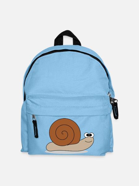Brown snail - Kids' Backpack - light blue