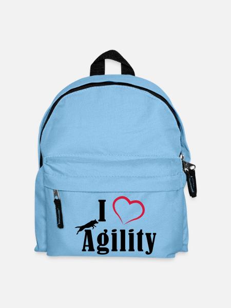 I Love Agility - Kinder Rucksack - Hellblau