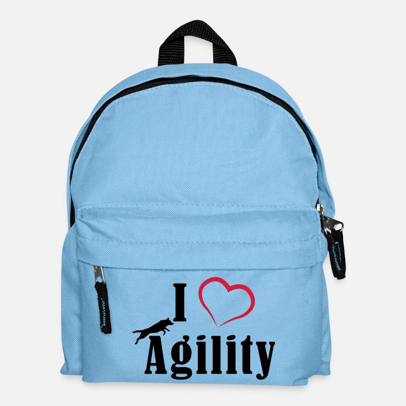 I Love Agility - Kinder Rucksack - Hellblau