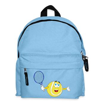 tennis ball court sports bat player player squash - Kids' Backpack - light blue - Front