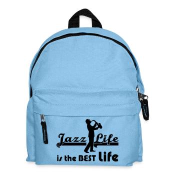 Jazz Life Musik Musiker Band Sprüche Geschenk - Kinder Rucksack - Hellblau - Vorne