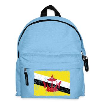 Brunei flag vintage effect - Kids' Backpack - light blue - Front