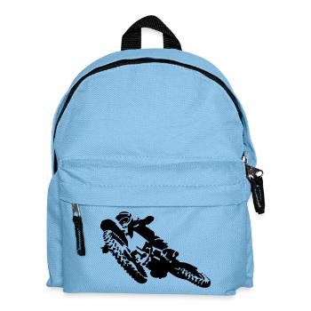 Motocross - Kinder Rucksack - Hellblau - Vorne