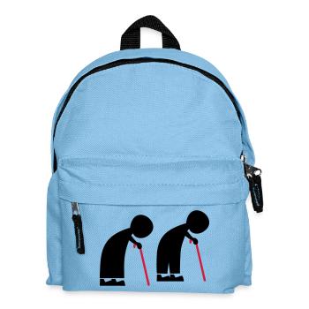 old people - Kids' Backpack - light blue - Front