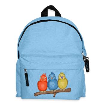 Oiseaux colorés sur une branche - Sac à dos Enfant - bleu clair - Devant