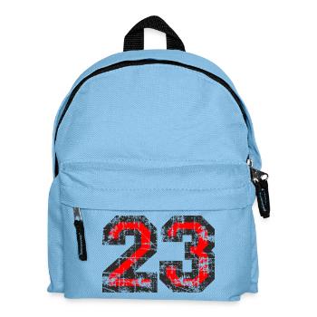 Zahl 23 (Vintage Rot) 23. Geburtstag Nr. 23 - Kinder Rucksack - Hellblau - Vorne
