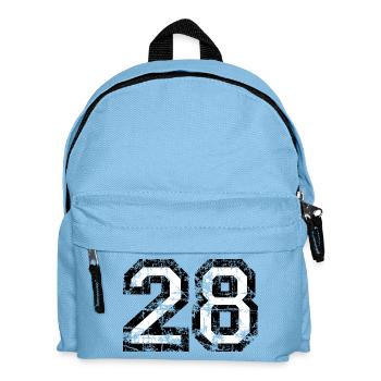 Zahl 28 (Vintage Weiß) 28. Geburtstag N. 28 - Kinder Rucksack - Hellblau - Vorne