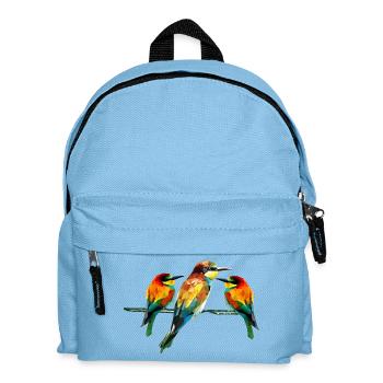 Geometric Kingfisher Trio - Kids' Backpack - light blue - Front